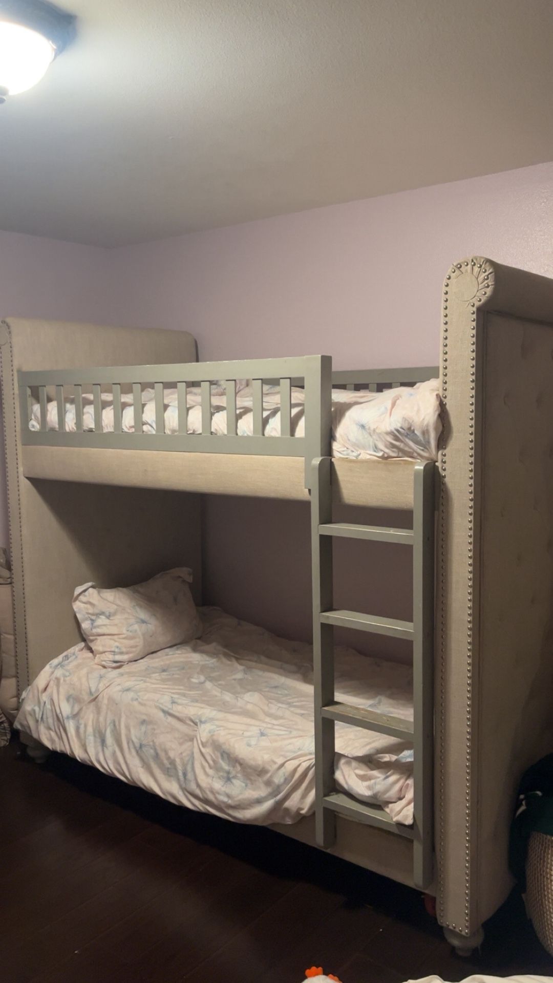 twin bunk bed with mattress