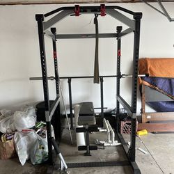 Fitness Reality Weight Rack, Bench, Bar, And Weights