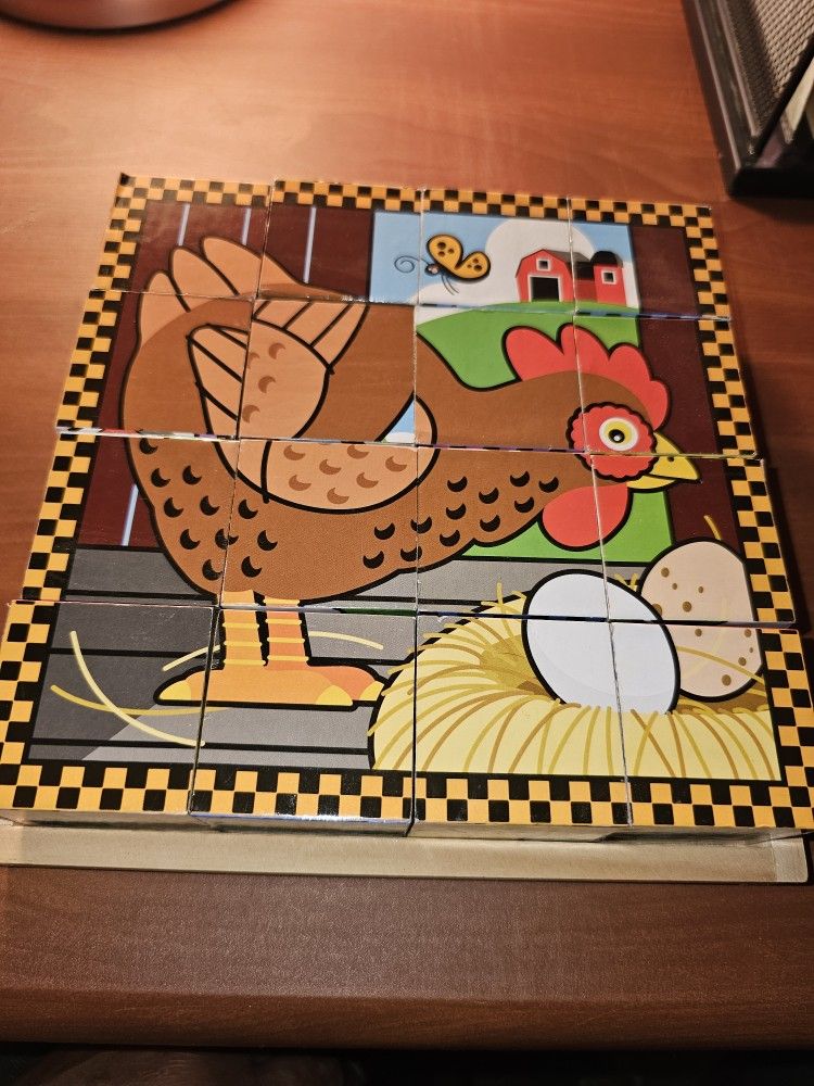 Melissa and Doug, block puzzles 6 puzzles.