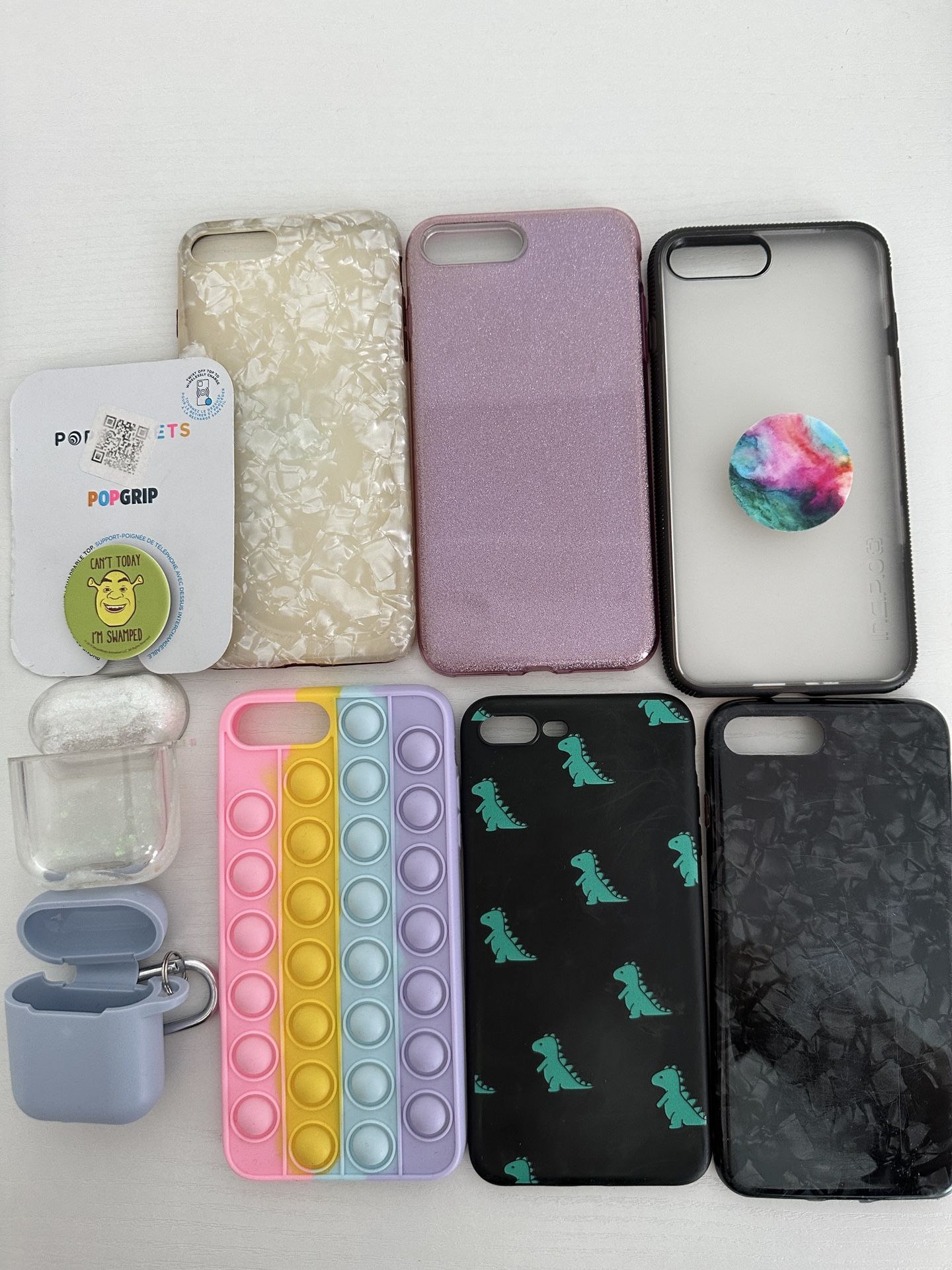 Iphone 8 plus cases, airpod case, pop sockets