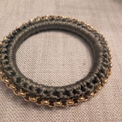 Woven Bracelet with Gold Accents