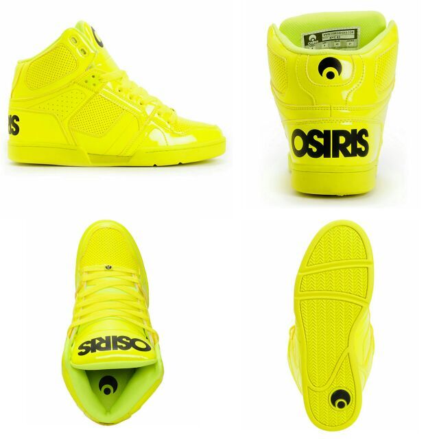 FREE GUC OSIRIS NYC 83 YELLOW BLACKLIGHT SKATE SHOES for Sale in