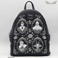Loungefly Disney Villains Frame Glow-In-The-Dark Mini Backpack