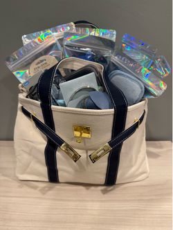 Woman’s FIRKIN Gift Basket - Deep Navy & Cream