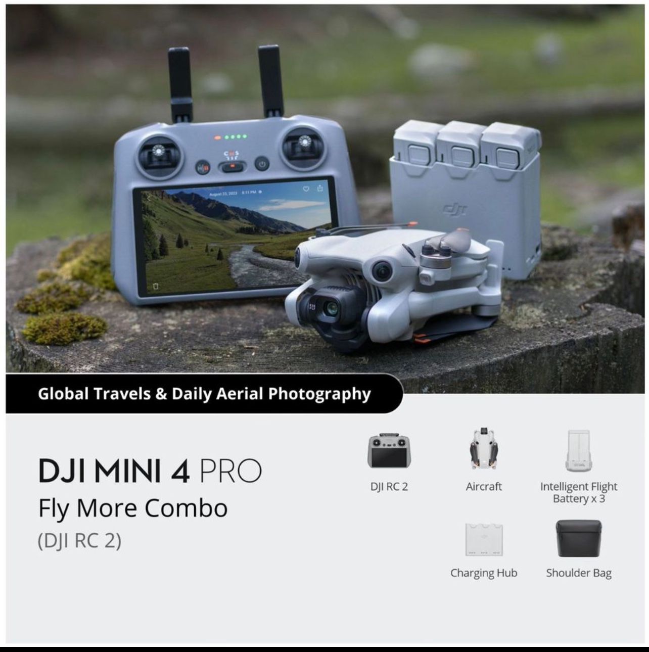 DJI Mini 4 Pro Fly More Combo Plus (DJI RC 2) - Like New Condition