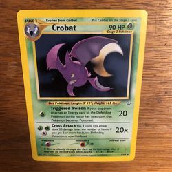 Crobat Holo Swirl Pokémon Card