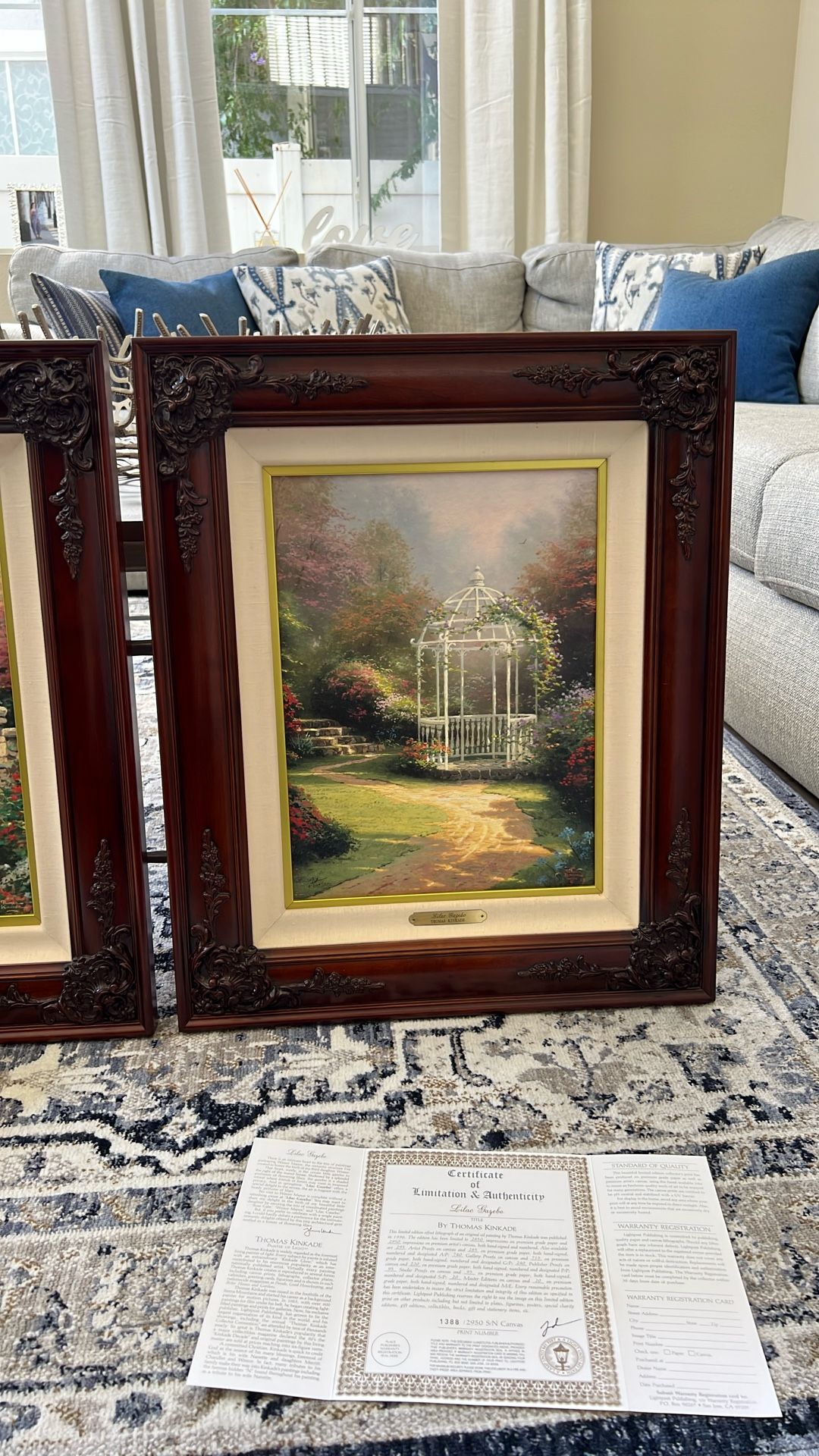 Thomas Kincaid Lilac Gazebo Lithograph