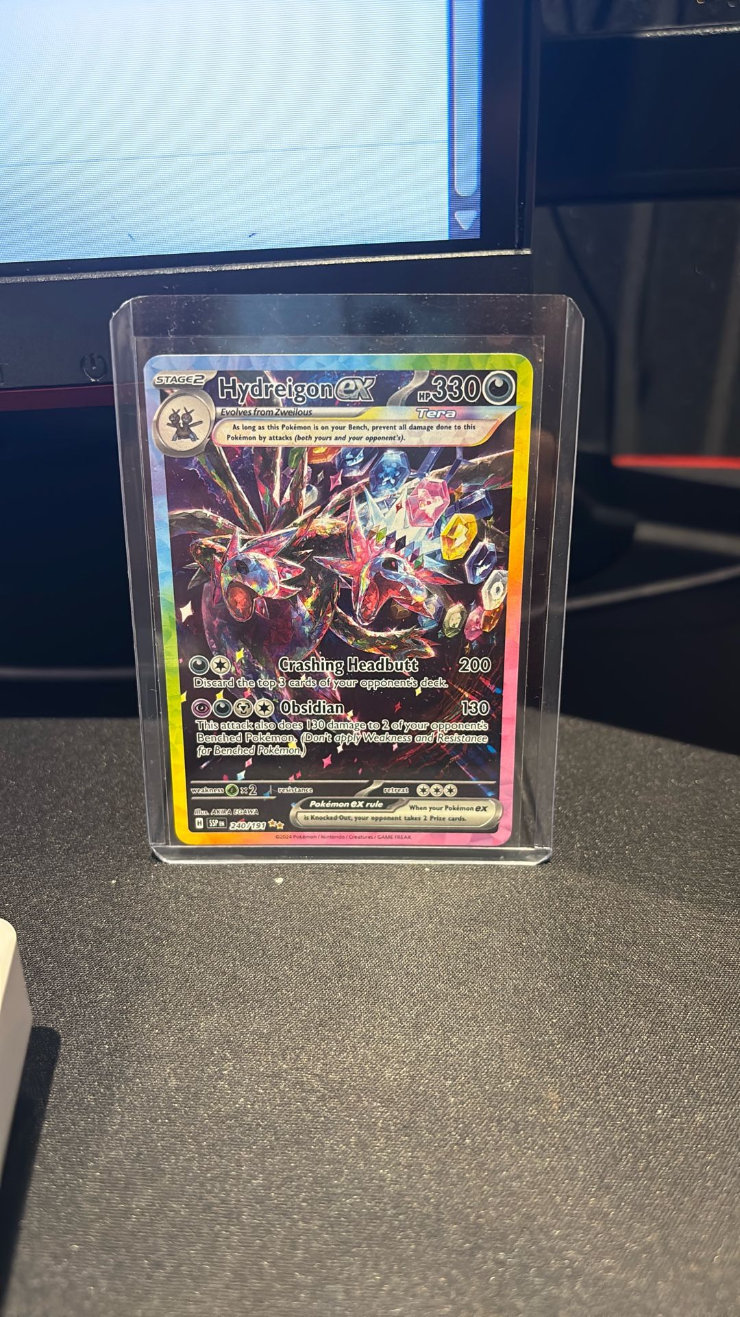 Hydreigon Ex #240 SIR Surging Sparks Perfect Condition