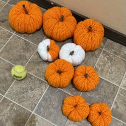 Handmade Crochet Pumpkins Various Sizes