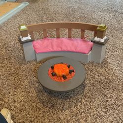 Bench And Fire Pit - American girl