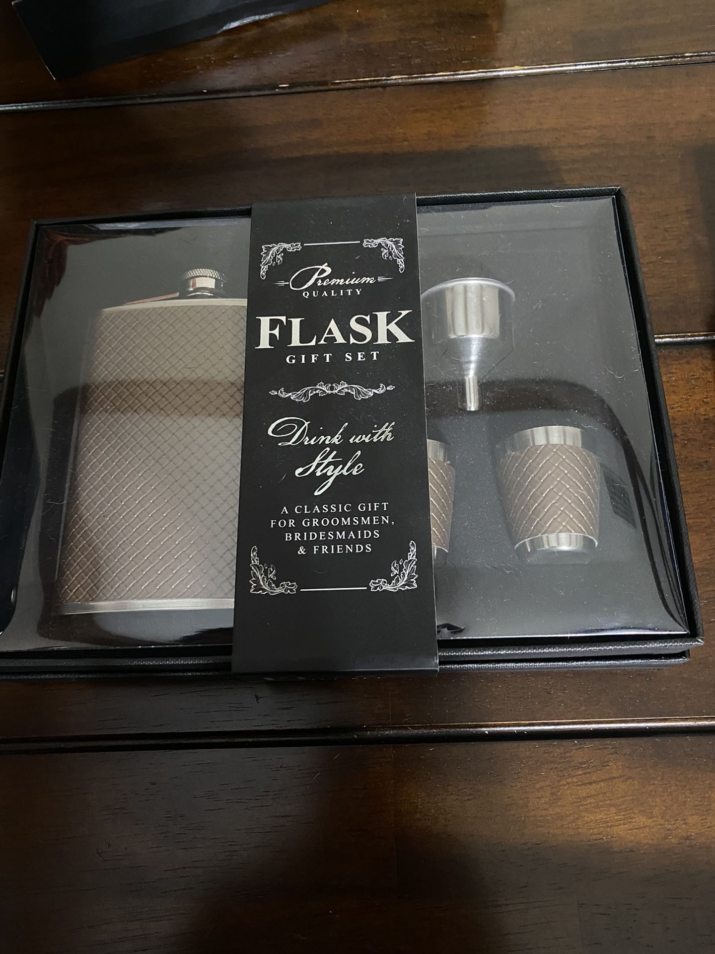 Flask Set With 2 Matching Shot Glasses
