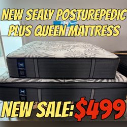 NEW SEALY POSTUREPEDIC PLUS QUEEN MATTRESS 