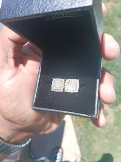 ***MOISSANITE*** Sterling silver moissanite diamond earrings
