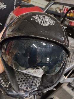 Harley Davidson Half Helmet With Glasses