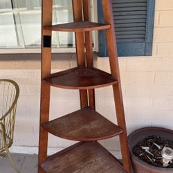 Wood Corner Shelf Storage Rack - FREE