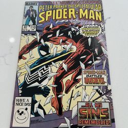 Spectacular Spider-Man 110, Copper Age, Daredevil Revels Identity 1986, FN
