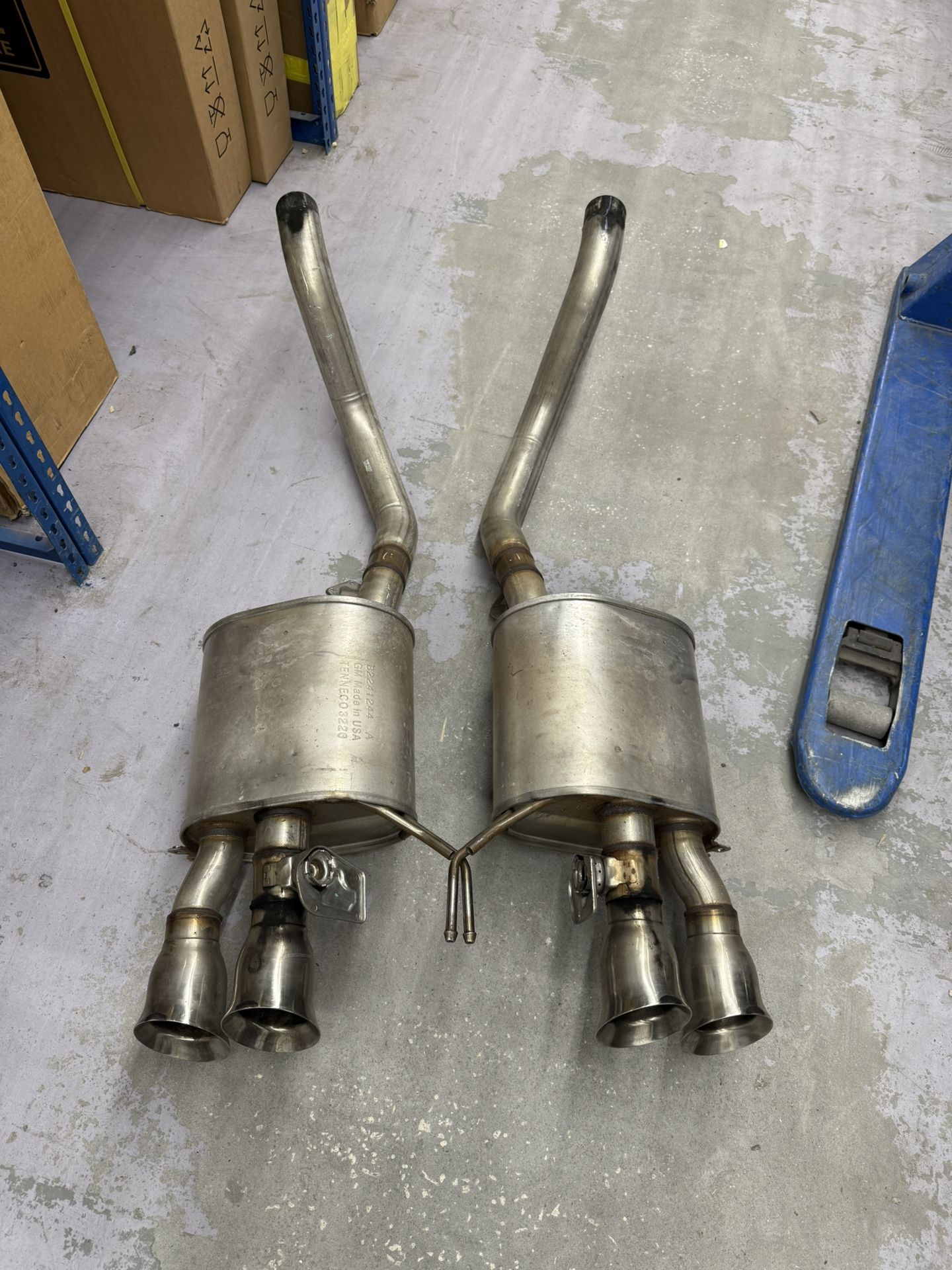 Stock C7 Corvette Exhaust mufflers