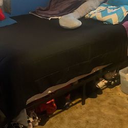 Queen Size Mattress & Box spring With Platform Bed Frame