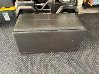 Pleather ottoman
