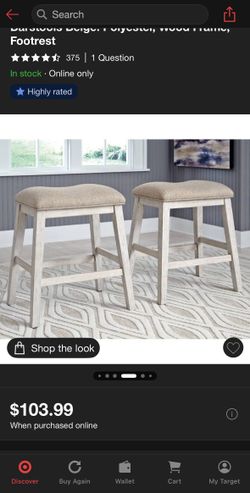 Skempton Upholstered Counter Stools, Set of 2 - New