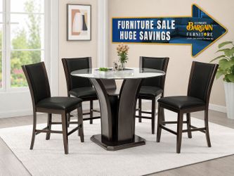 Modern Round Dining Set – 5 Piece