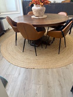 9 ft round jute rug