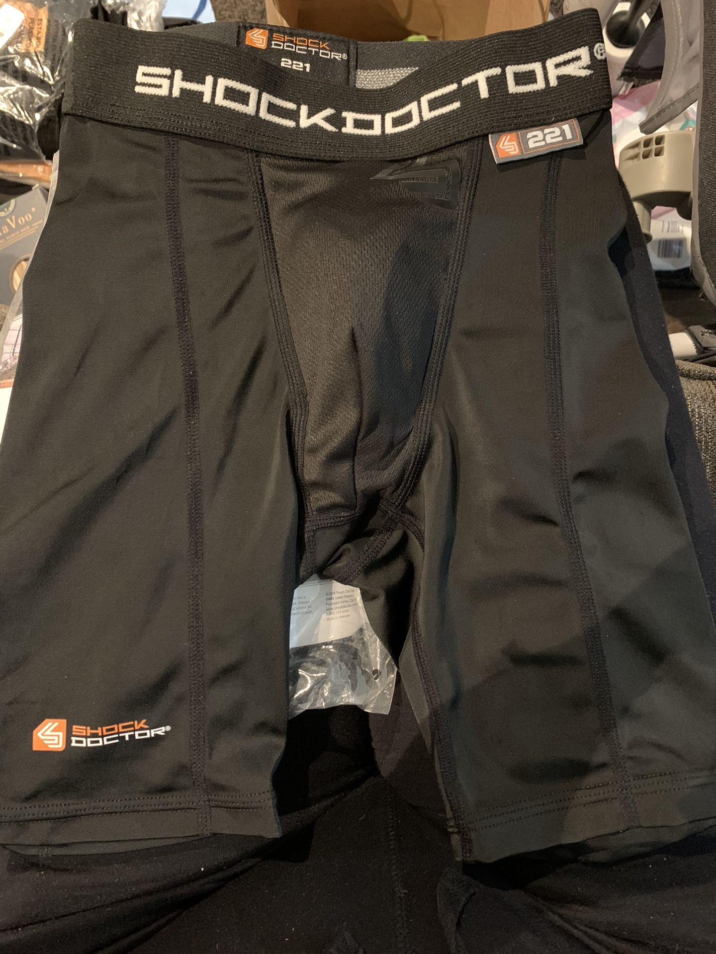 New - Shock Doctor Compression Shorts With Cup