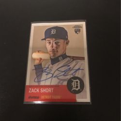 2022 Topps Chrome Platinum - Zack Short Rookie Card Auto
