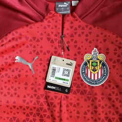 Puma Chivas Training Fleece Jacket Quarter Zip Red 