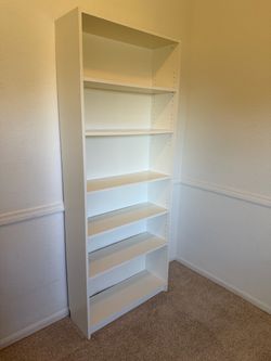 White 6 Shelf Bookcase