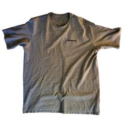 Patagonia Men's Responsibili Tee P-6 Fitz Roy Logo T Shirt Grey Large 