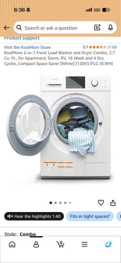 Washer dryer combo