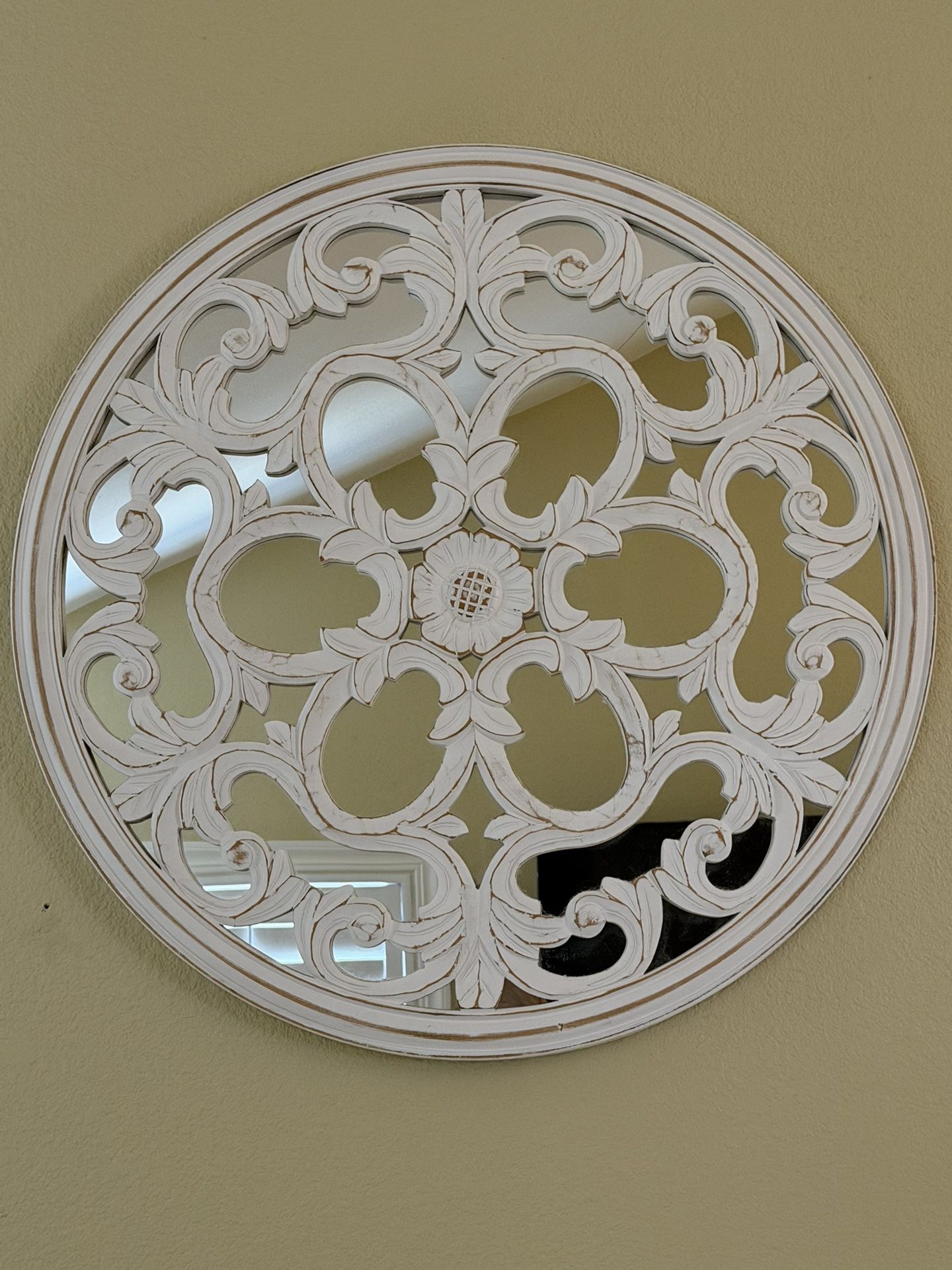 Wood And Mirror Wall Decor Statement Piece