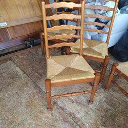 EXTRA LARGE WOODEN CHAIRS MADE OF PURE WOOD 4 CHAIRS, 