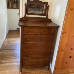 Antique Dresser With Mirror