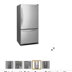 Whirlpool Fridge Slightly Dented But In Perfect Working Order WRB322DMBM00