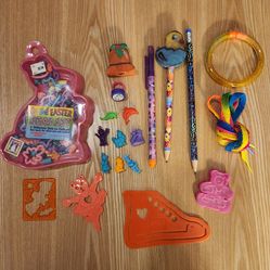 Lot of Assorted Mix 1990s Lisa Frank - Beads, Party Favors, Stencils, Etc.
