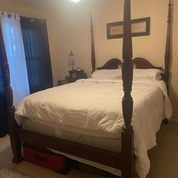 Queen Size Bed Frame And High Boy Dresser