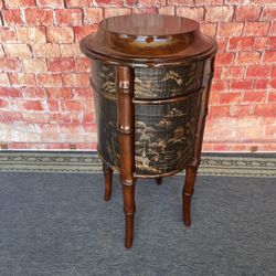 Ethan Allen Vintage Chinoiserie Faux Bamboo Cabinet / Side Table