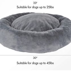Calming dog bed donut