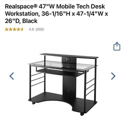 Desk - Brand New Black Workstation 