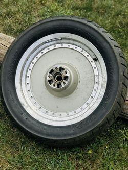 Rear motorcycle tire from 94 soft tail