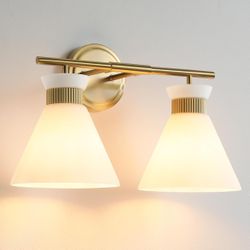 WOSHITU Gold Bathroom Light Fixtures
