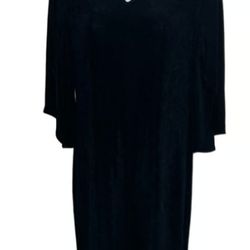 Chico’s Travelers Drama Sleeve India Ink Dress NEW Women’s Small
