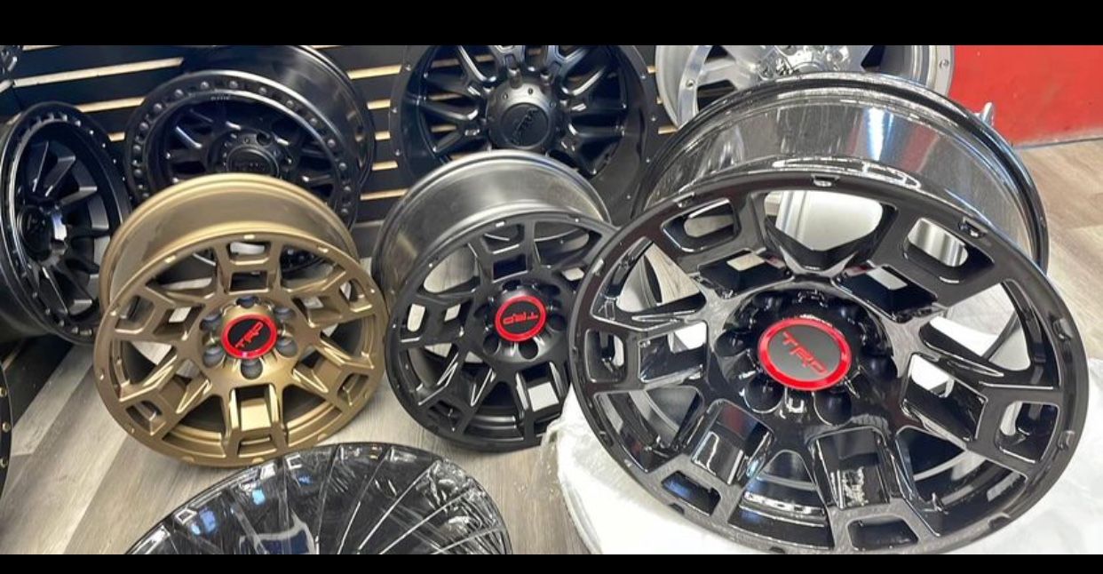 17x9 TRD WHEELS BRONZE-GLOSS BLACK-SATIN BLACK RIMS (4) NEW TACOMA 4RUNNER