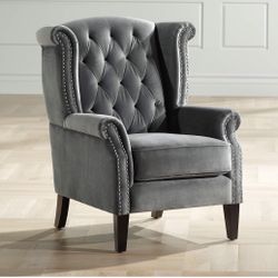 Two Gray Velvet Armchair $ 400 Each
