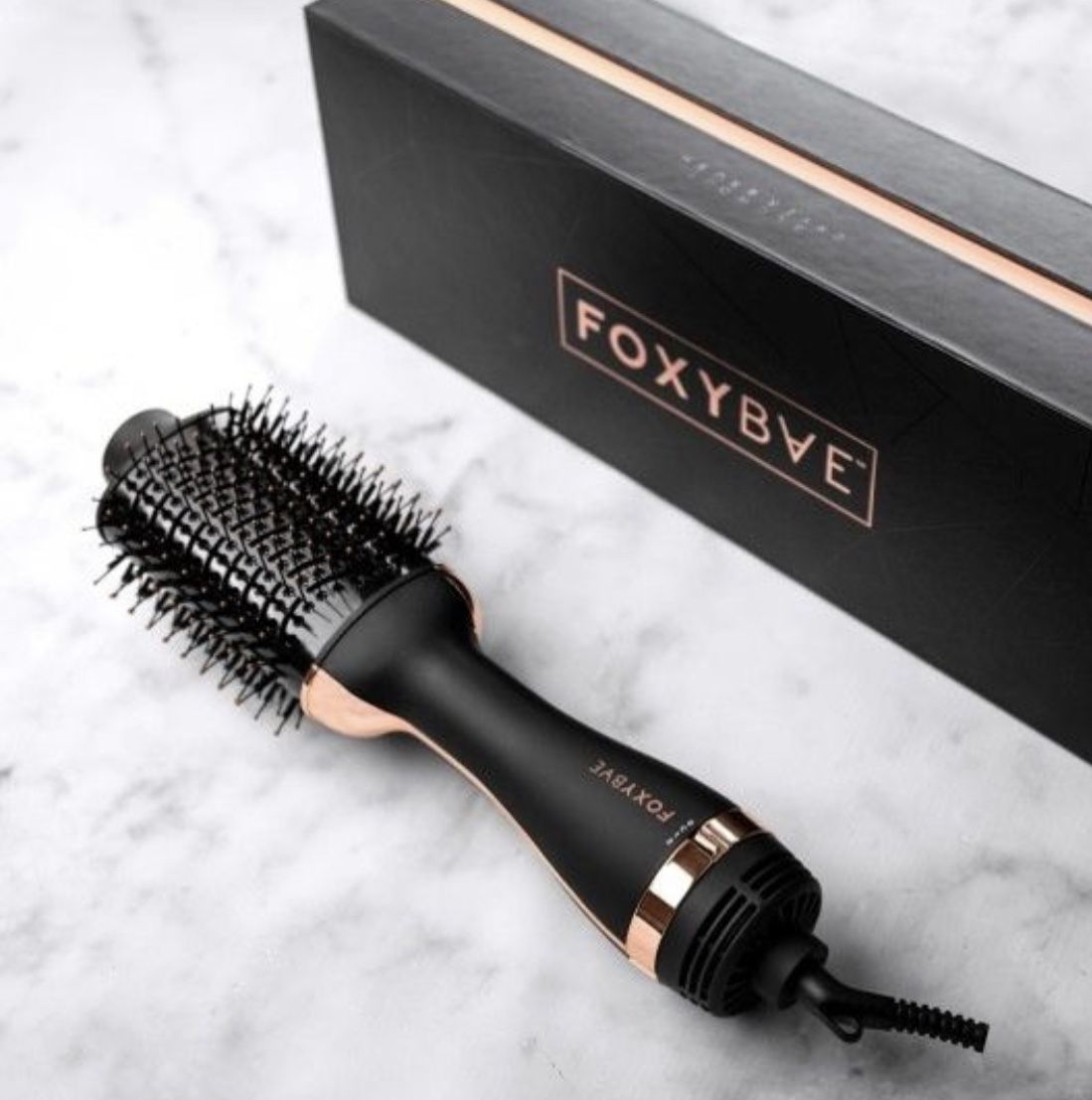 Foxybae Blowout Dryer Brush NEW! Rose Gold 75mm, Hair Styling Tool, New In Box Sealed