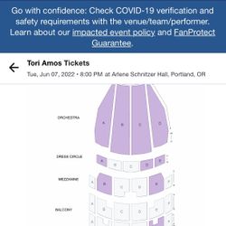 Tori Amos Orchestra Ticket at the Schnitz!