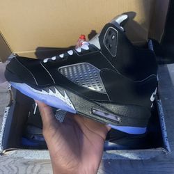 Nike Air Jordan 5 Black Metallic Reimagined – Brand New