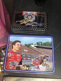JEFF GORDON NASCAR 50th. COLLECTORS METAL TIN BOXES ONLY $5 TOGETHER